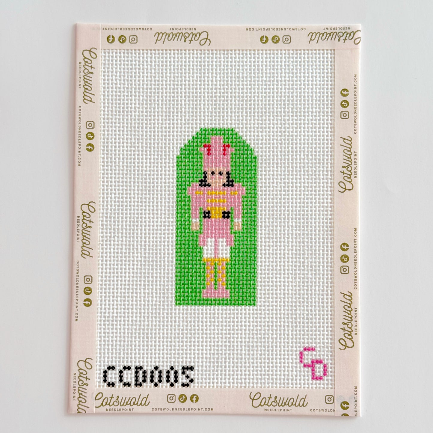 Hand Painted Nutcracker 3” Needepoint Canvas 13 Mesh Christmas Needlepoint Canvas Nutcracker Hand Painted