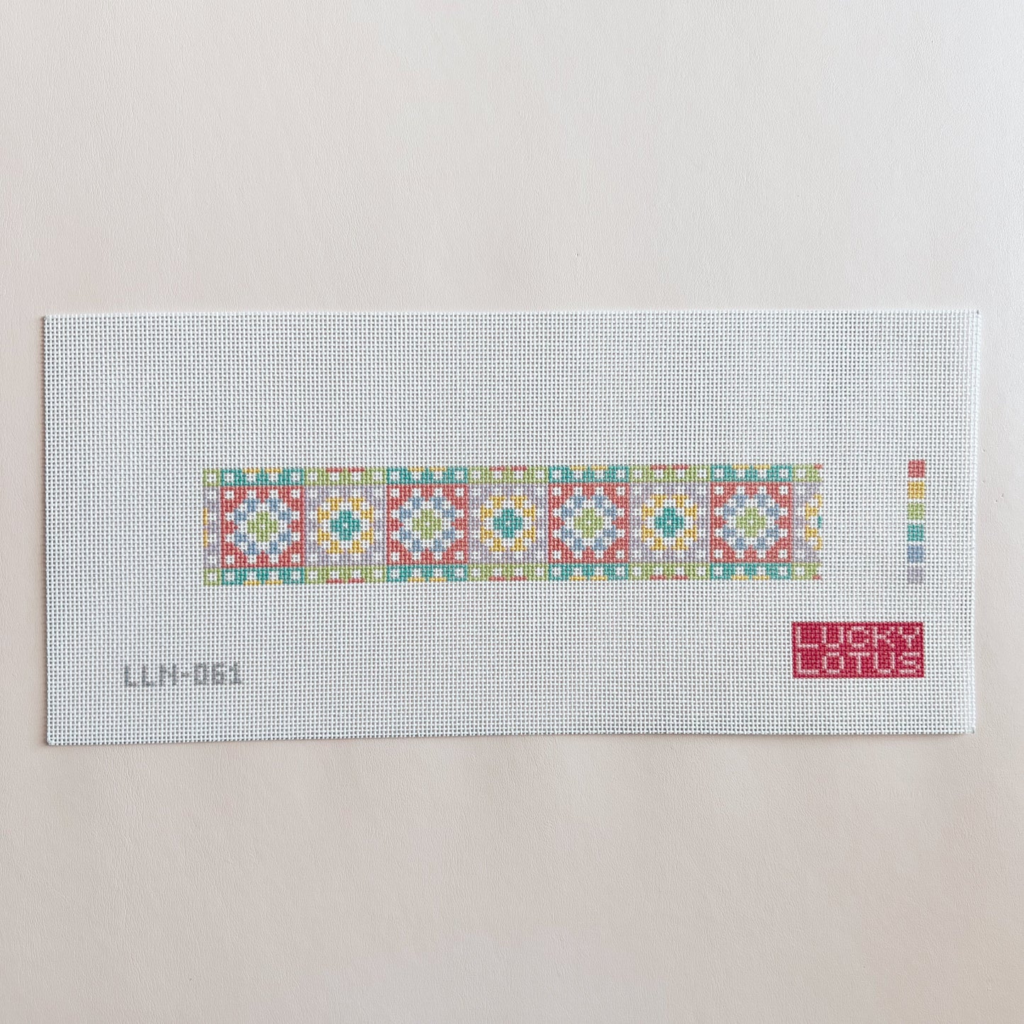 Granny Squares - Colorful Needlepoint Canvas, 18 Mesh, 1.5" x 8" Design Size
