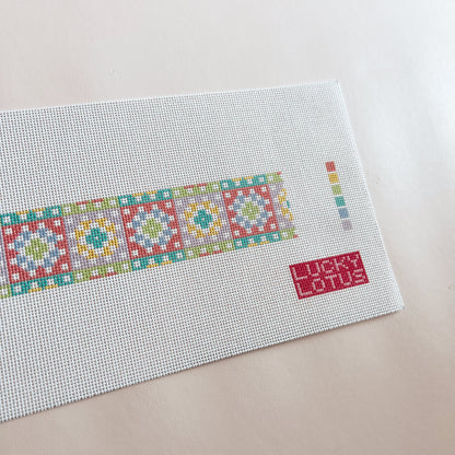 Granny Squares - Colorful Needlepoint Canvas, 18 Mesh, 1.5" x 8" Design Size