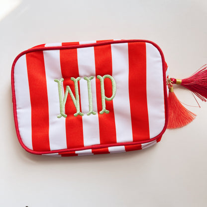 WIP/NDLPT Striped Accessories Pouches