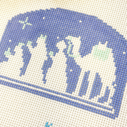 Nativity Scene Needlepoint Canvas, Christmas Nativity Needlepoint, Religious Needlepoint Canvas, 13 Mesh, 6x4 Design