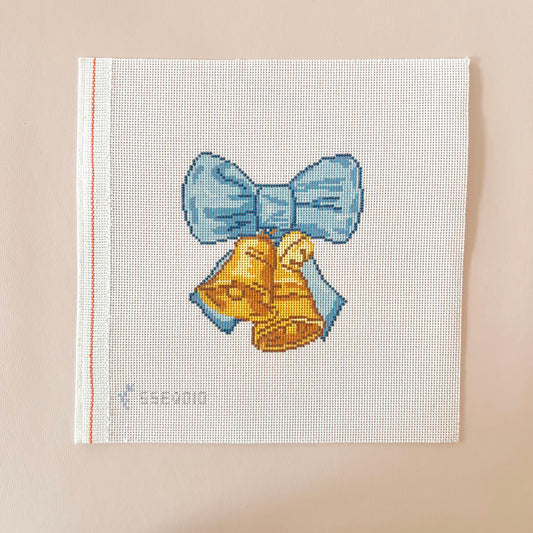 Bells and Bows Needlepoint Canvas, 18 Mesh