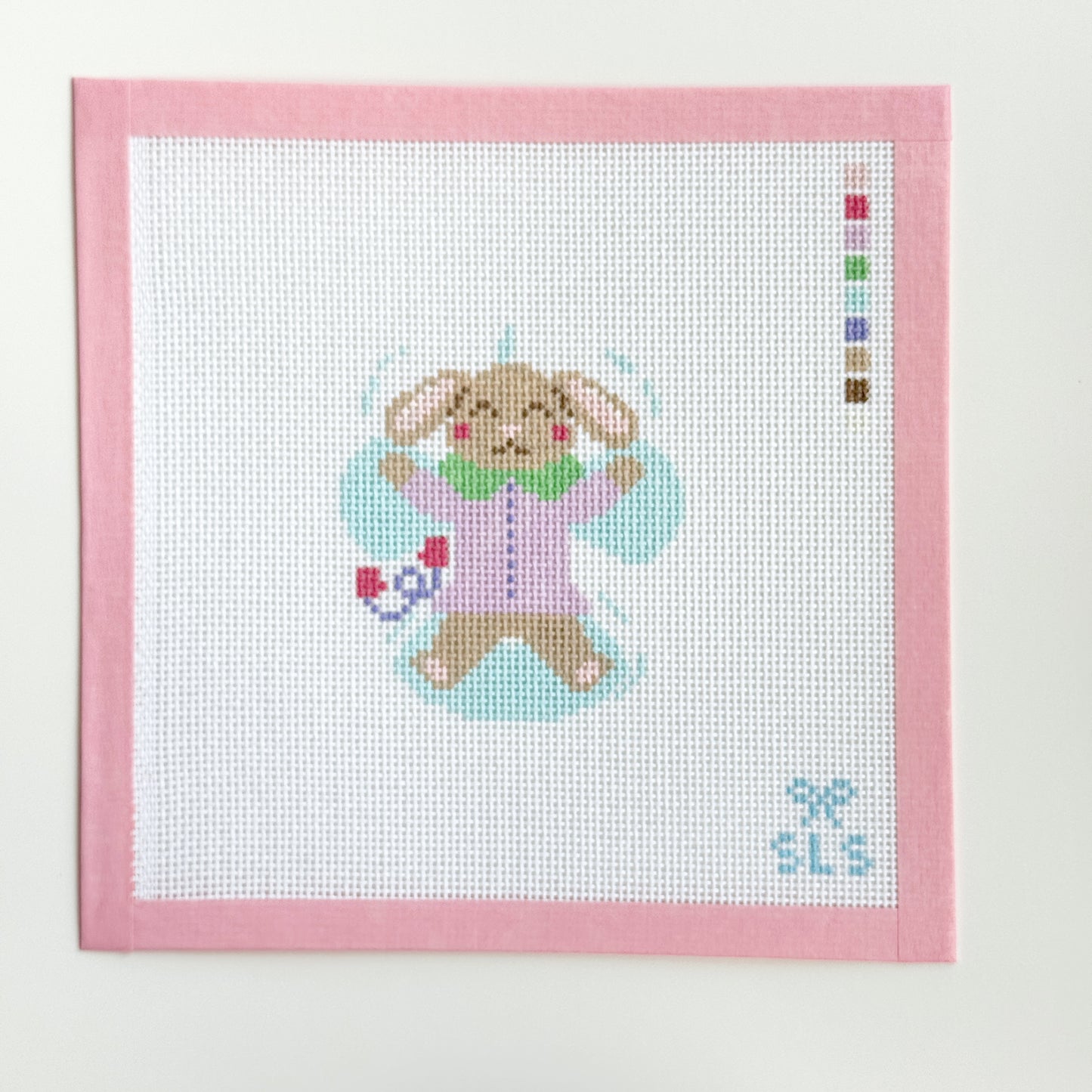 Snow Angel Bunny Needlepoint Canvas