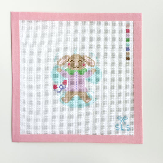 Snow Angel Bunny Needlepoint Canvas