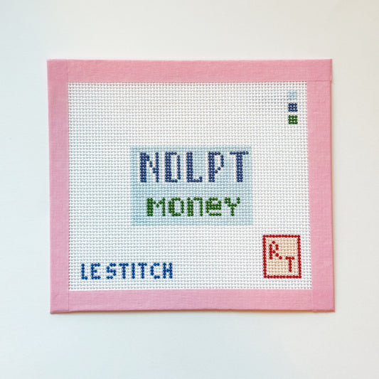 NDLPT Money Coin Purse Needlepoint Canvas, 13 Mesh, Needlepoint Theme Canvas, 4x3 Design