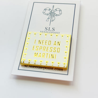 I Need an Espresso Martini Needleminder, Needlepoint Accessories