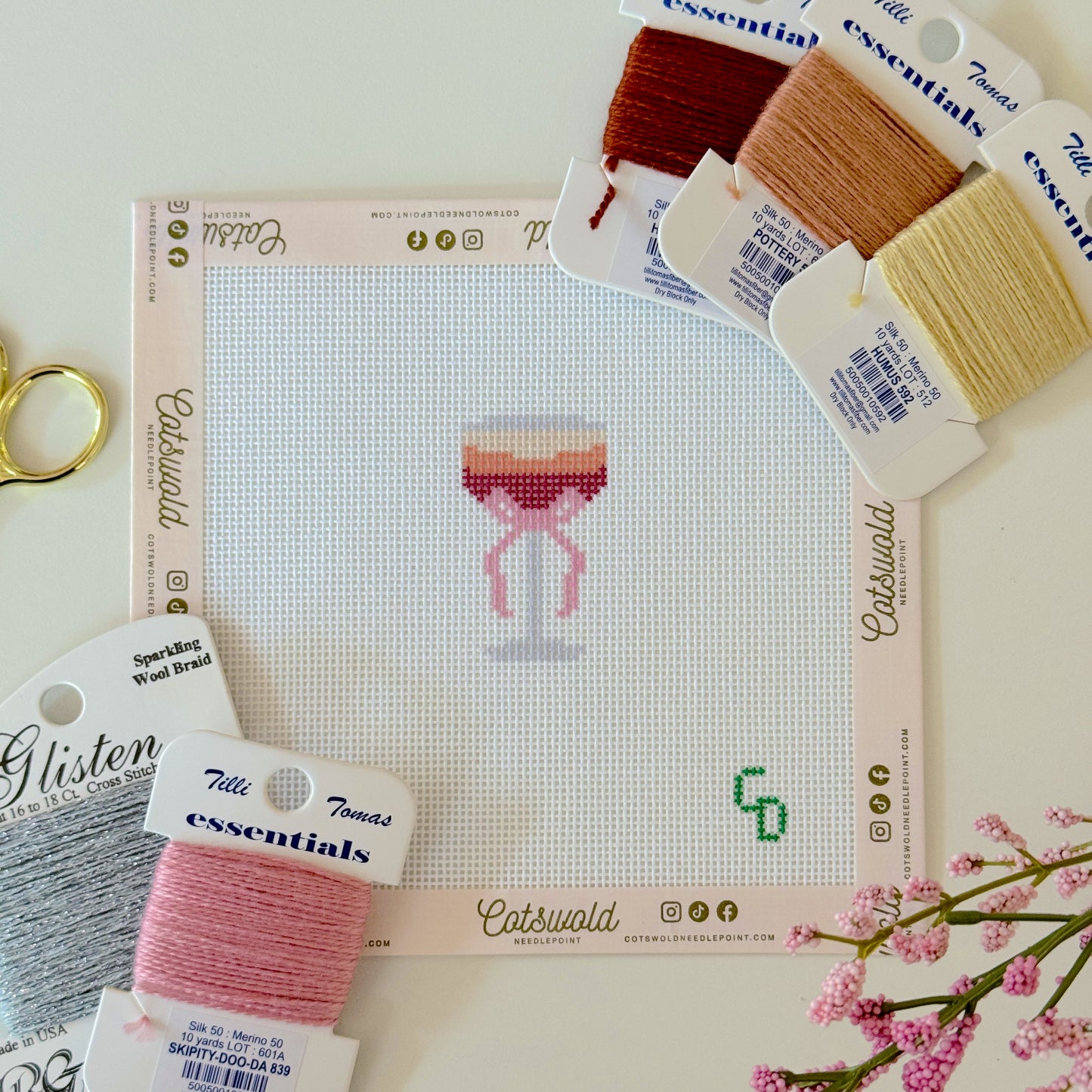 Espresso Martini Mini Needlepoint Canvas