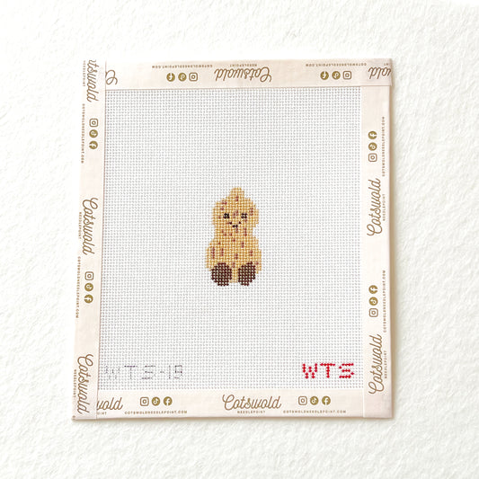 Mini Peanut Needlepoint Canvas, Hand Painted Peanut Needlepoint, 18 Mesh, Mini Food Needlepoint Canvas, 1.5x2.5 Design