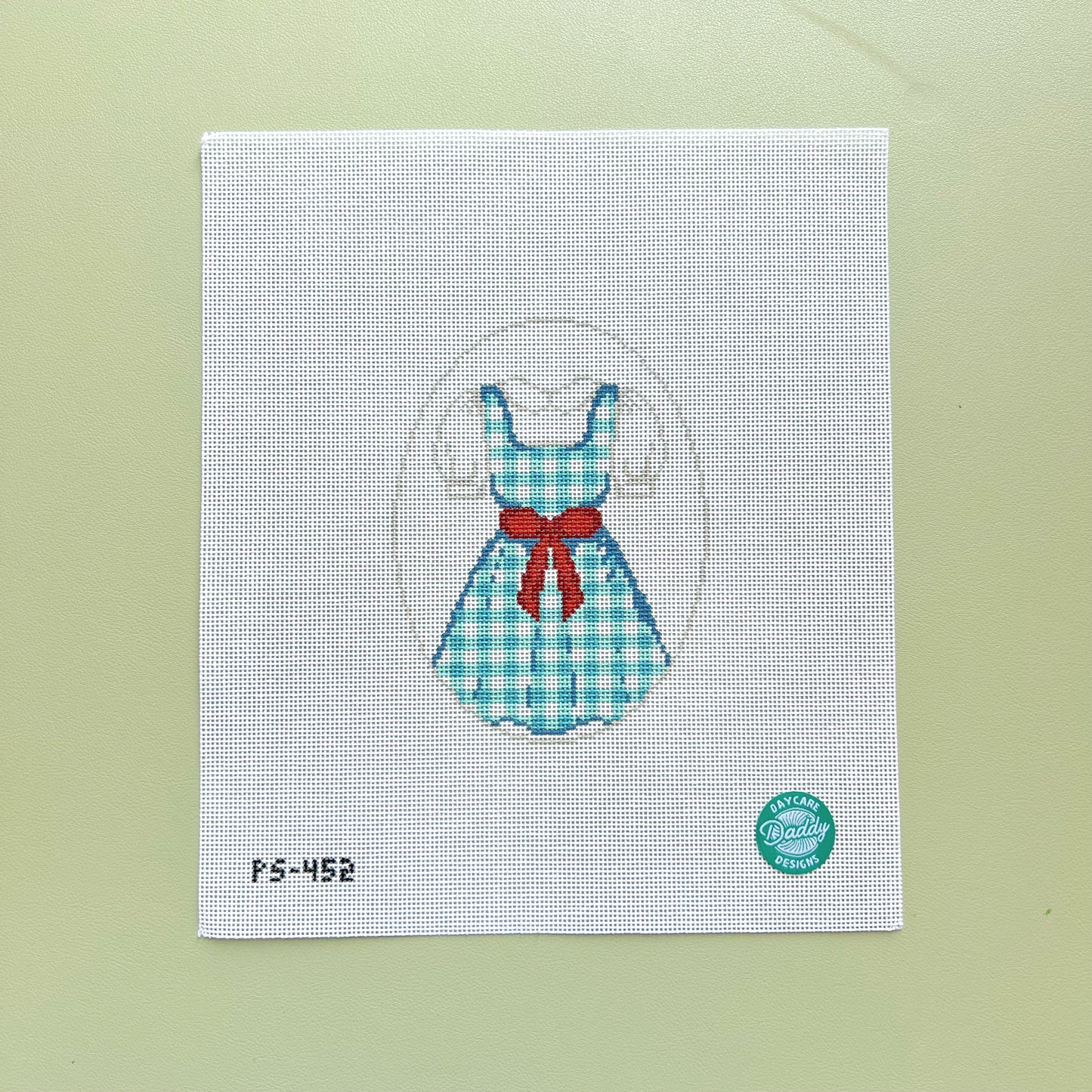 Dorothy Dress Needlepoint Canvas, 18 Mesh, 5.5"x4" Design Size