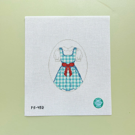 Dorothy Dress Needlepoint Canvas, 18 Mesh, 5.5"x4" Design Size