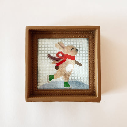 Interchangeable Needlepoint Leather Coaster