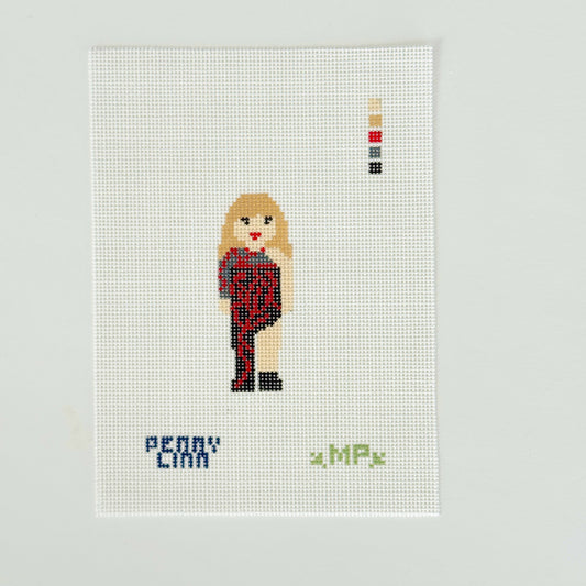 Taylor Tot Outfit Reputation Needlepoint Canvas, 18 Mesh, 1.5x3.5 Design