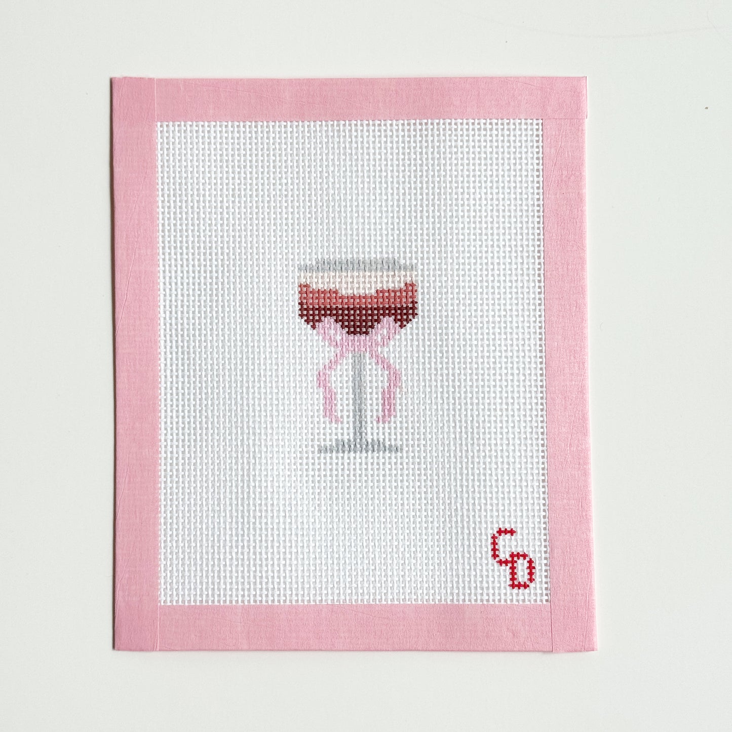 Mini Espresso Martini Needlepoint Canvas, 13 Mesh, 2x3 Design, Cocktail Drink Needlepoint