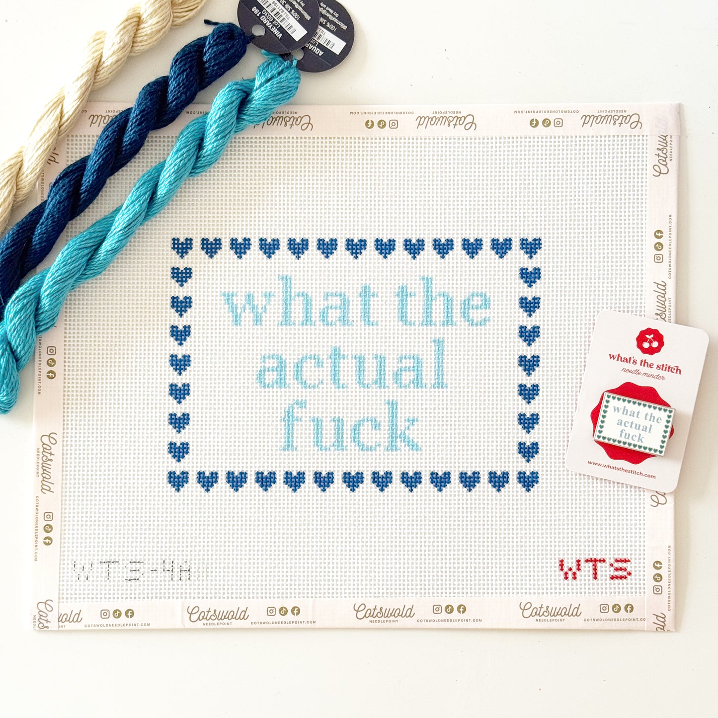 What the Actual F*** Sarcastic Needlepoint Canvas, 13 Mesh, Snarky Needlepoint, 5x7 Design (Copy)