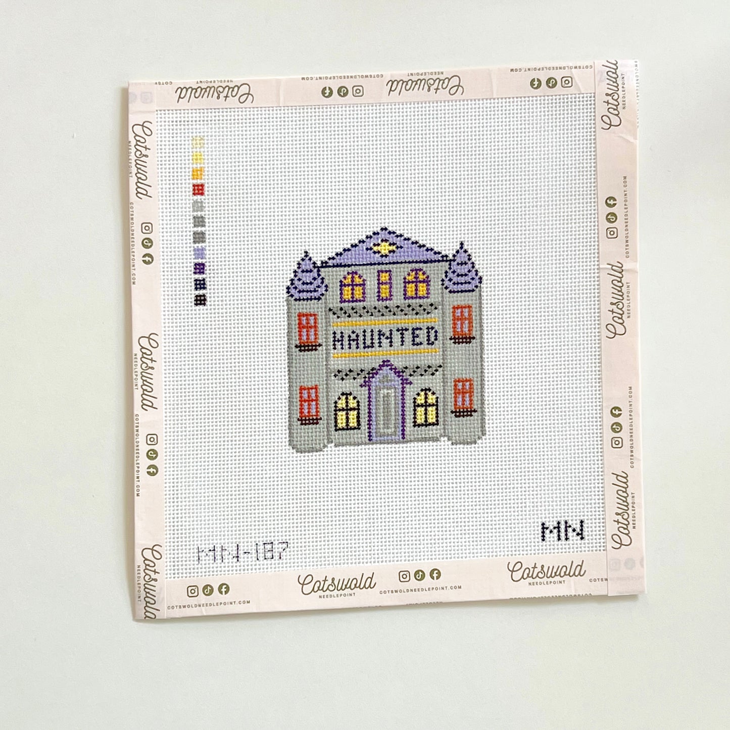 Haunted Village House Needlepoint Canvas, 18 Mesh, 3"x2" Design Size