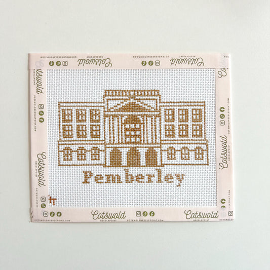 Pemberley House Brown Needlepoint Canvas, 18 Mesh, 5"x3" Design Size
