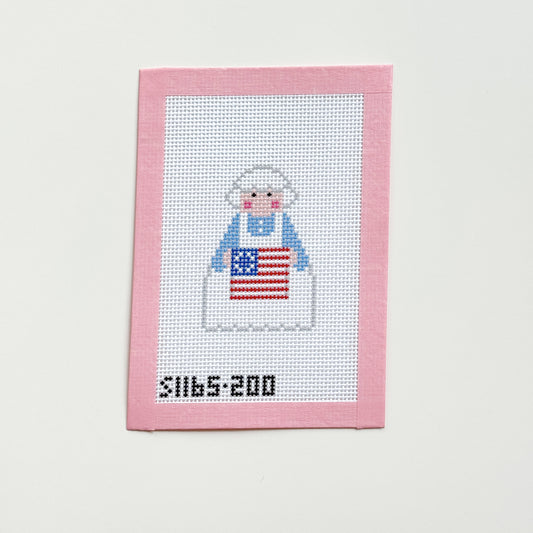 Betsy Ross Angel Needlepoint Canvas, Patriotic Needlepoint Canvas