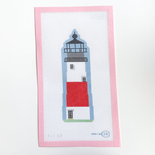 Nantucket Lighthouse Needlepoint Canvas, 18 Mesh, 8.5"x2.75" Design Size, Lighthouse Canvas