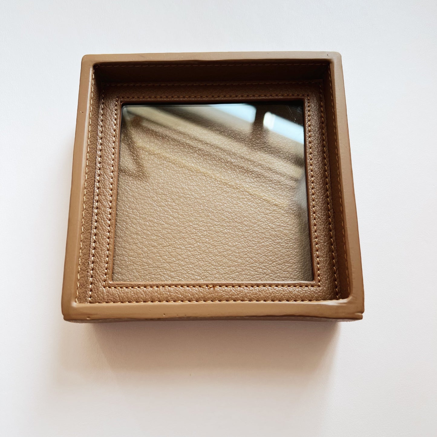 Interchangeable Needlepoint Leather Coaster