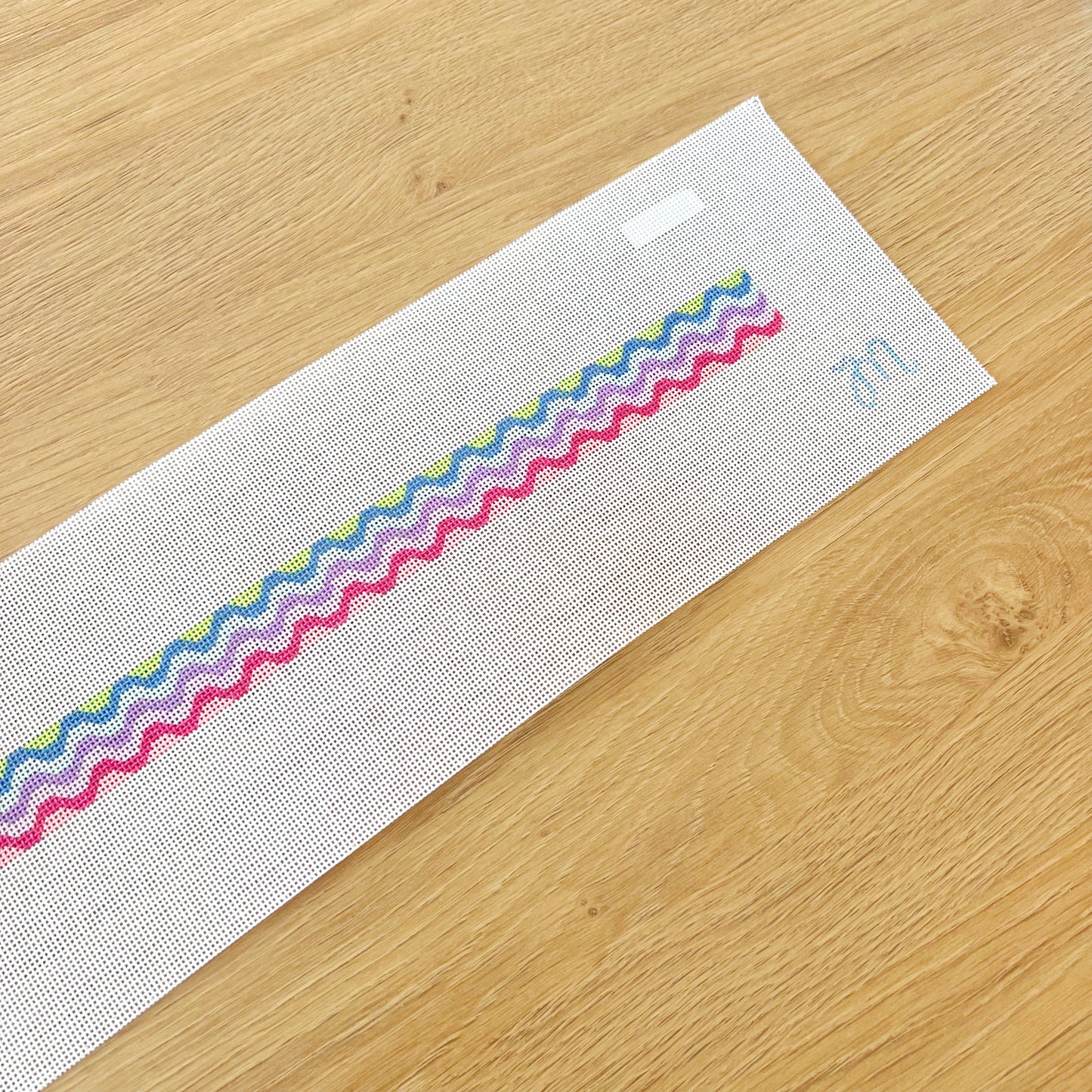 Squiggle Rainbow Hatband Needlepoint Canvas, 18 Mesh, 1.15" x 24" Design Size