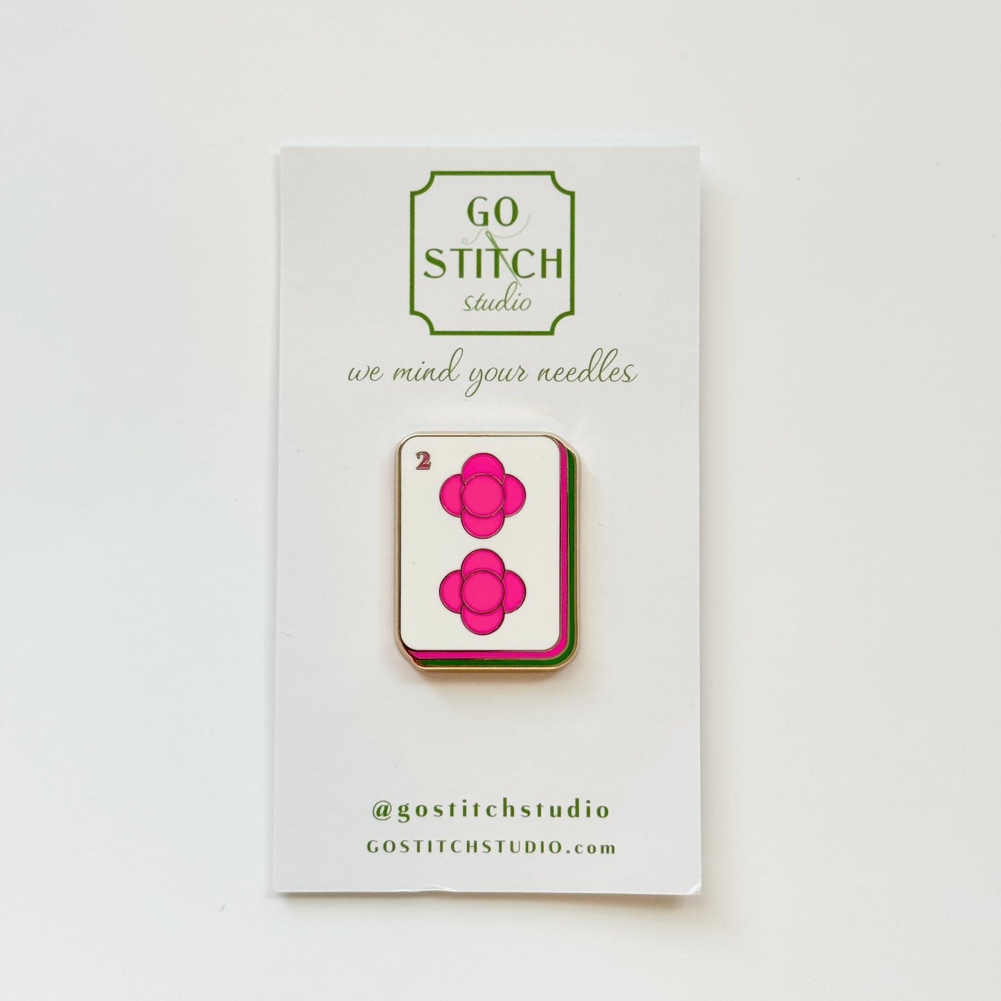 Mahjong Tile Needleminder, Needlepoint Accessories