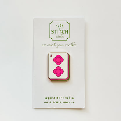 Mahjong Tile Needleminder, Needlepoint Accessories