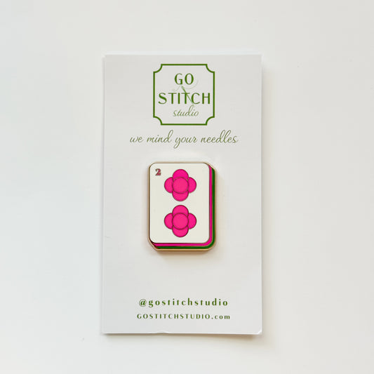 Mahjong Tile Needleminder, Needlepoint Accessories