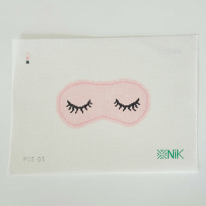 Sleeping Eye Mask Needlepoint Canvas, 18 mesh, 2.7" x 5.16"