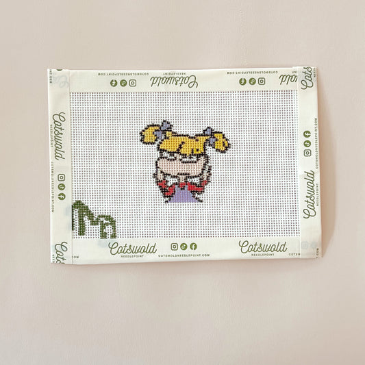 Angry Angelica Needlepoint Canvas, 18 Mesh