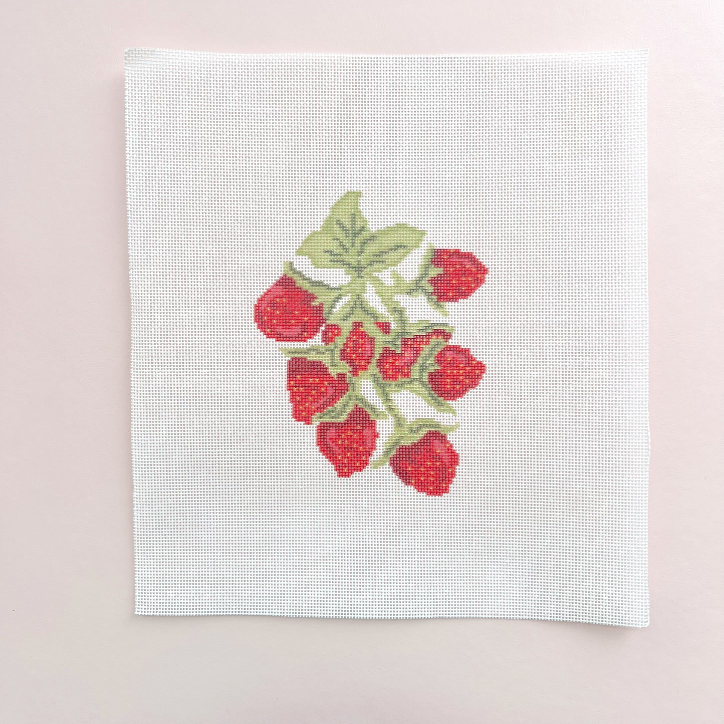 Strawberry Bunch Needlepoint Canvas, 18 Mesh, 3"x5" Design Size