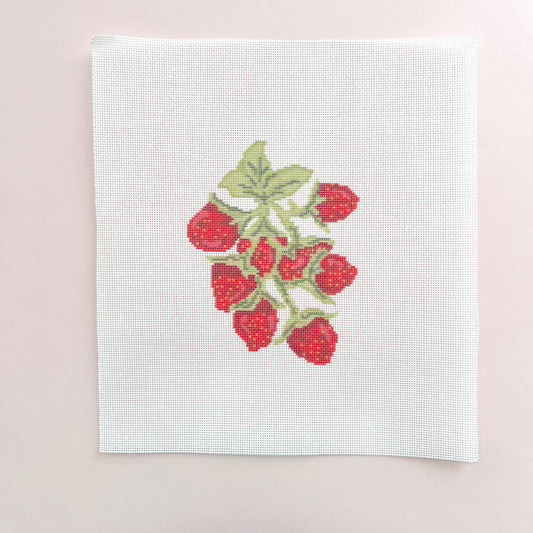 Strawberry Bunch Needlepoint Canvas, 18 Mesh, 3"x5" Design Size