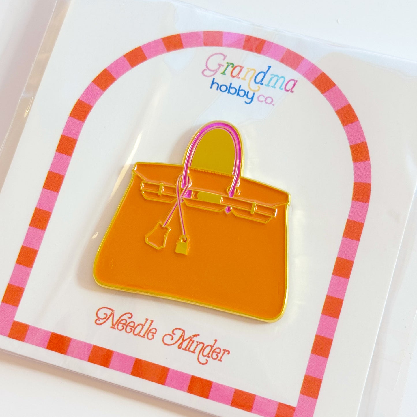 Orange Luxury Purse Needleminder