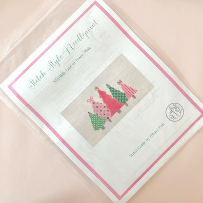 Line of Trees Needlepoint Canvas, 18 Mesh