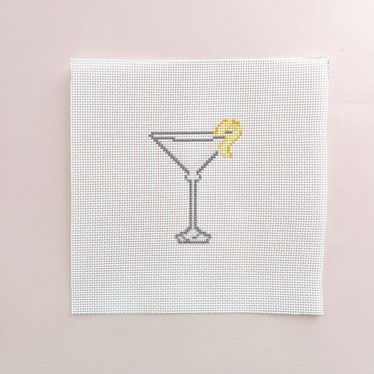 Plain Martini Needlepoint Canvas, 13 Mesh, 4"x4" Design Size