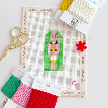 Hand Painted Nutcracker 3” Needepoint Canvas 13 Mesh Christmas Needlepoint Canvas Nutcracker Hand Painted