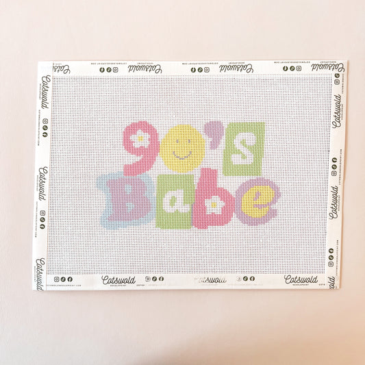 90's Babe Signs Needlepoint Canvas, 18 Mesh