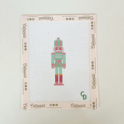 Sea foam Green Nutcracker Needlepoint Canvas, 18 mesh, 3.5"x1.5" Design Size