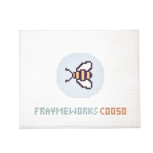 Bee Mini Round Needlepoint Canvas