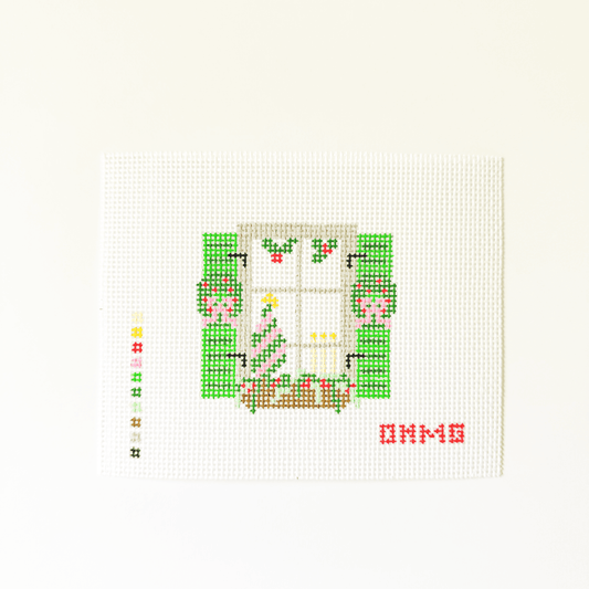 Christmas Window Box needlepoint canvas