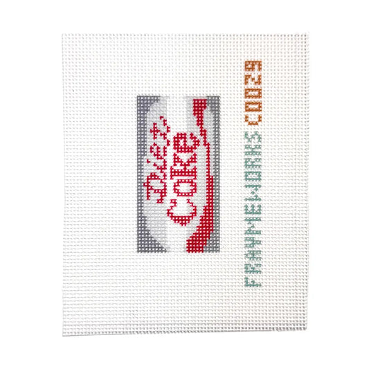 Diet Coke Mini Needlepoint Canvas by Femmeworks Co.