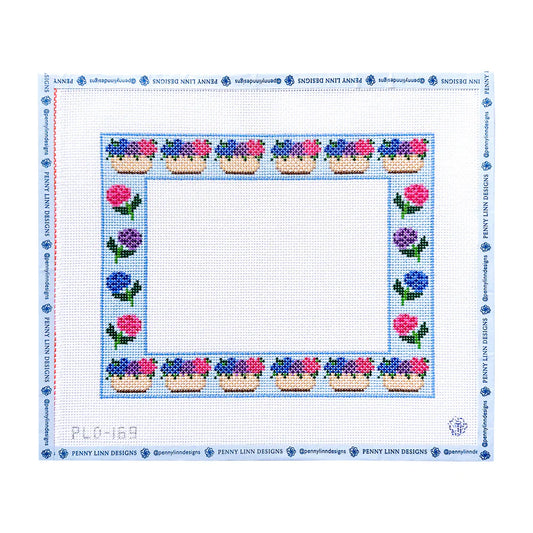 Hydrangea 5 x 7 Frame needlepoint canvas