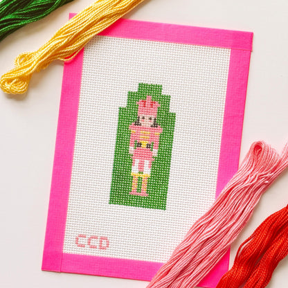 Hand Painted Nutcracker 3” Needepoint Canvas 13 Mesh Christmas Needlepoint Canvas Nutcracker Hand Painted