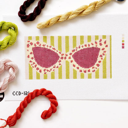 Cheetah Sunglasses Needlepoint Canvas | Hand-Painted 9"x5" Design on 13 Mesh | Ready to Ship