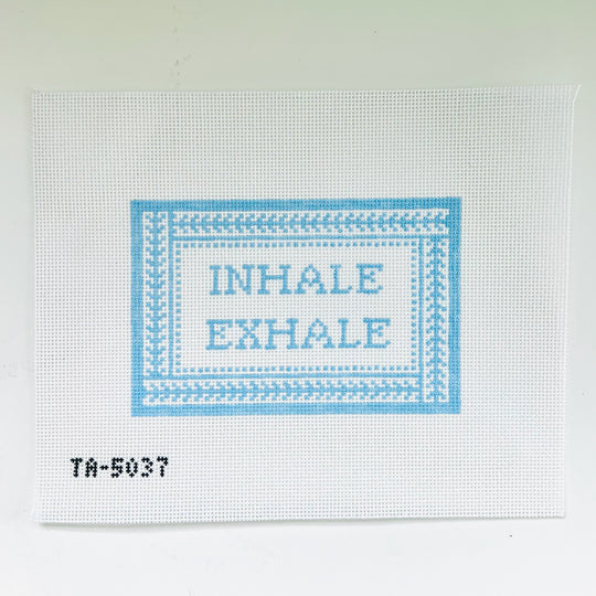 Inhale Exhale Needlepoint Canvas by KCN Designers