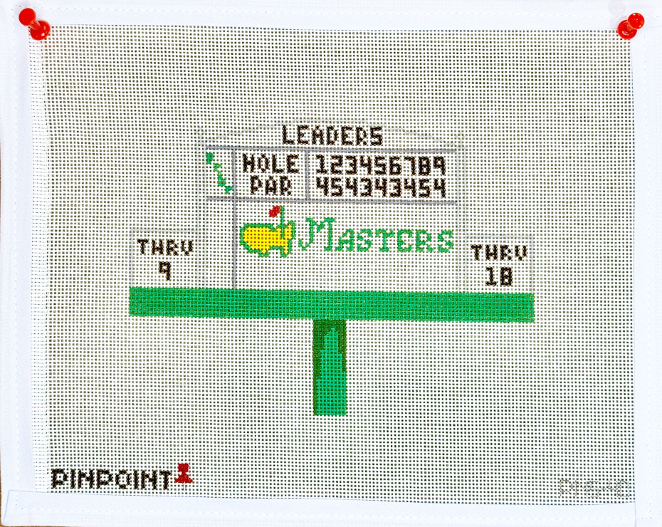 Masters leaderboard needlepoint canvas