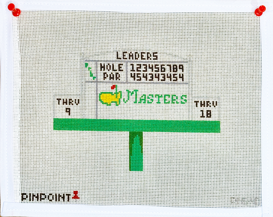 Masters leaderboard needlepoint canvas