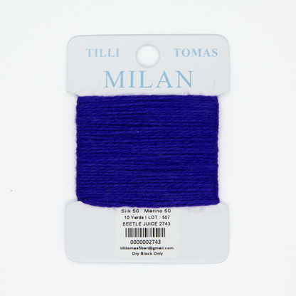Milan Beetle Juice thread card for 13 mesh needlepoint canvas