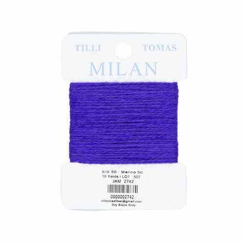 Milan Jam thread card for 13 mesh needlepoint canvas