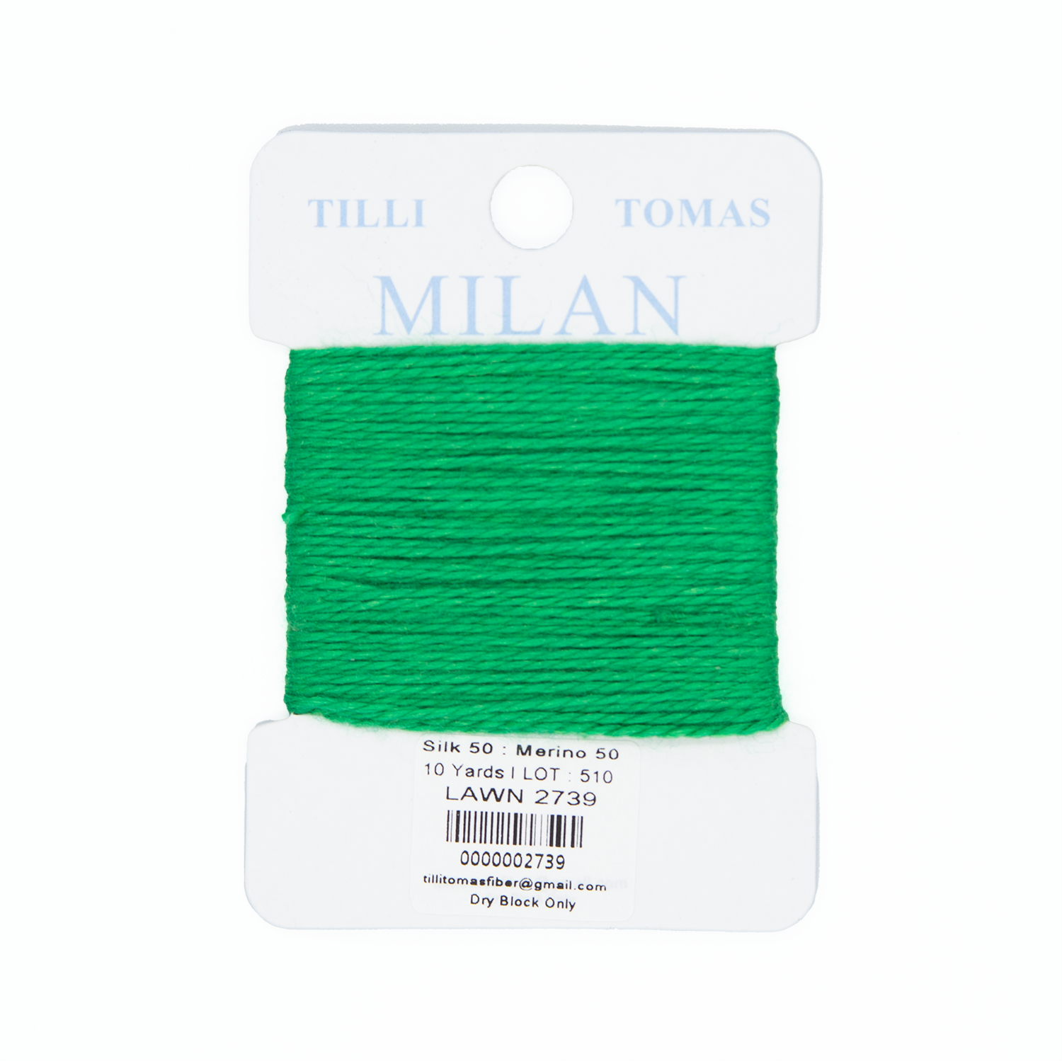Milan Lawn thread card for 13 mesh needlepoint canvas