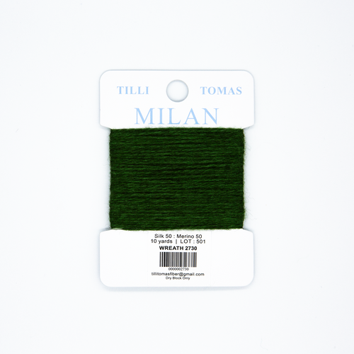Milan Wreath thread card for 13 mesh needlepoint canvas